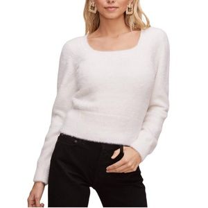 ASTR The Label fuzzy square neck sweater